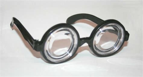 Nerd Spec Glasses Plastic Costume Round Thick Intellectual Look Lenses Scientist 82686014953 Ebay