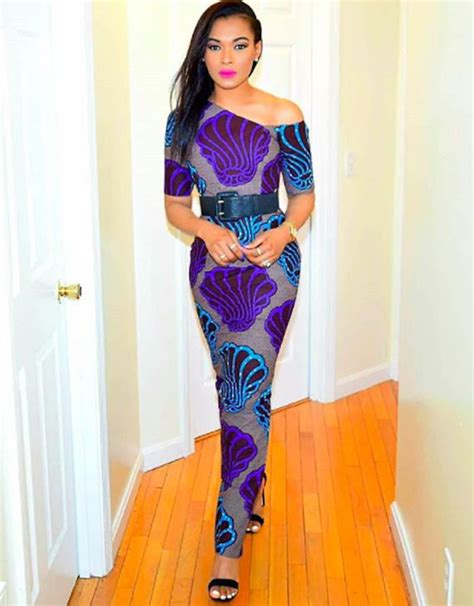 African Print Pencil Dress Off Shoulder Dress Ankara Smart Dress