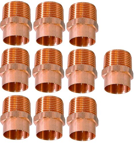 Buy Ez Fluid Plumbing 1 2 C X Mip Lf Copper Male Adapter Pressure Copper Fittings Sweat Solder