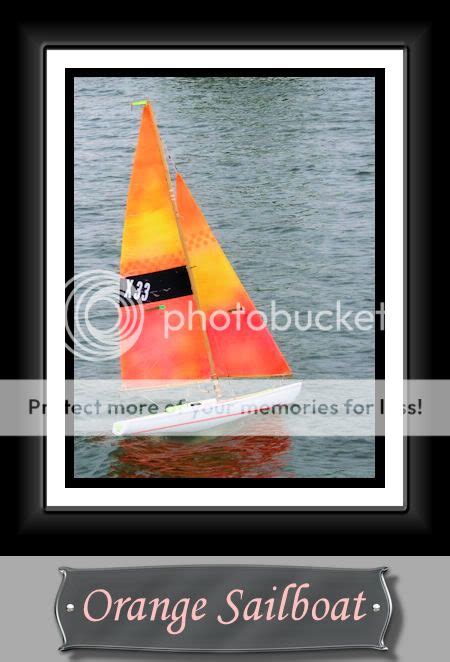 Picture This Orange Sailboat