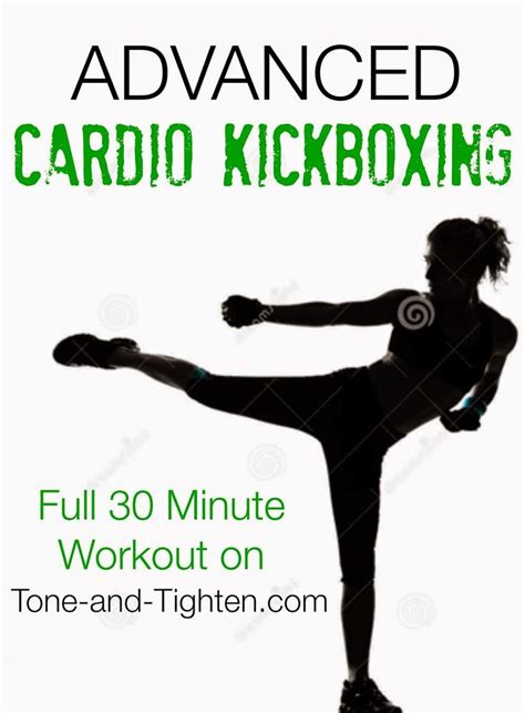 30 Minute Advanced Cardio Kickboxing Video Workout Kickboxing Workout