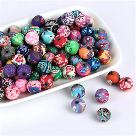 200pcs lot 8mm mixed fimo polymer clay spacer loose beads diy jewelry accessories making