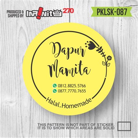 Sticker stiker label nama toko produk cookies makanan manis kue. Jual PKLSK-087 stiker produk label kemasan makanan ...