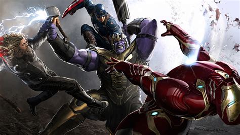 Avengers Captain America Iron Man Thanos Thor 4k Hd Avengers Endgame Wallpapers Hd Wallpapers