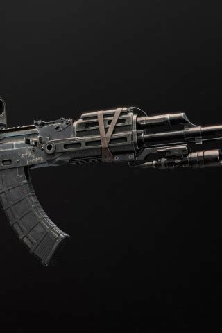 Download Wallpaper Rendering Weapons Tuning Machine Gun Weapon Render Kalashnikov