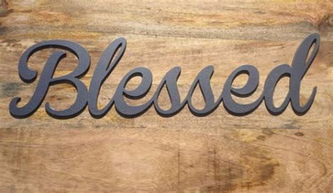 Blessed Metal Sign Wall Art Hanging Artwork Plaque Home Decor Etsy