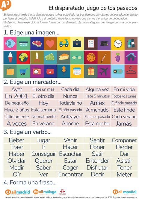 Actividad De Espa Ol De Contraste De Pasados Para La Clase De Ele Ail