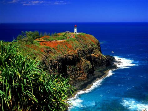 Kilauea Lighthouse Kilauea Hawaii Hintergrundbild Top Kostenlose