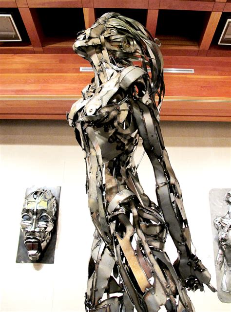 woman metal art sculpture created by joel sullivan of iron designs in nova scotia sold ir