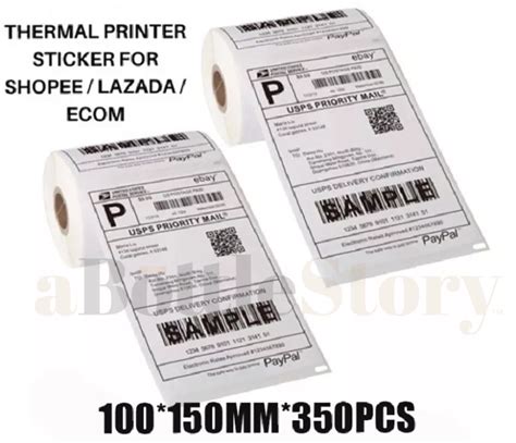 Thermal Sticker A6 Paper Roll Airway Bill Sticker Thermal Label Awb