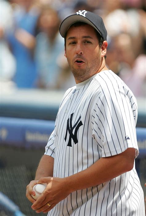 Adam Sandler Strapped On His Yankees Gear For The First Pitch At A