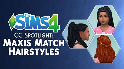 The Sims 4 Cc Spotlight Maxis Match Hairstyles Maxis Match Sims 4 Sims