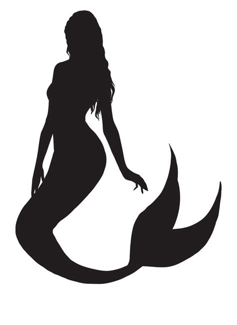 Mermaid Clipart Black And White Free ~ Free Mermaid Drawing Cliparts