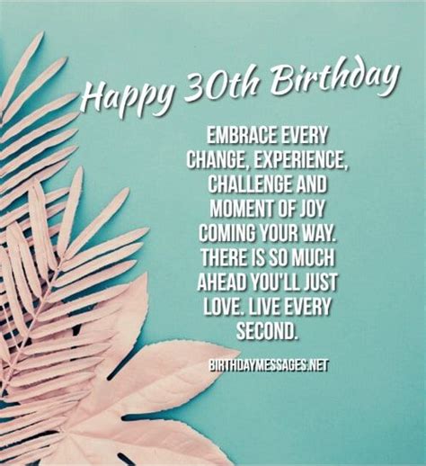 Happy 30th Birthday Wishes And Quotes 30th Birthday Messages 30th