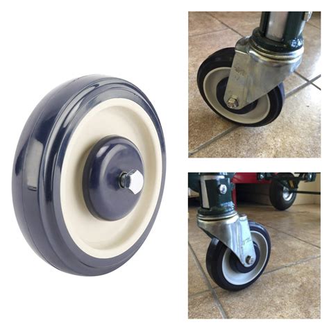 4 Pcs 5inch Polyurethane Shopping Cart Replacement Casters Wheels With