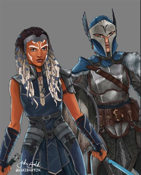 Geek 4 Star Wars Medieval Ahsoka And Bo Katan Art By Jake Bartok