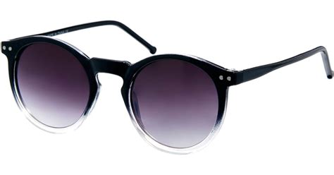 Asos Keyhole Round Sunglasses With Black To Clear Fade Frame For Men Lyst
