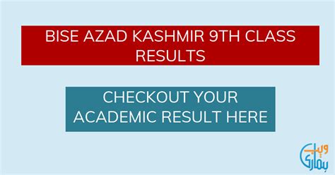 Ajk Bise 9th Class Result 2023 Online By Ajk Mirpur Board