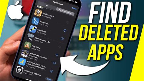 How To Find Deleted Apps On Iphone Youtube