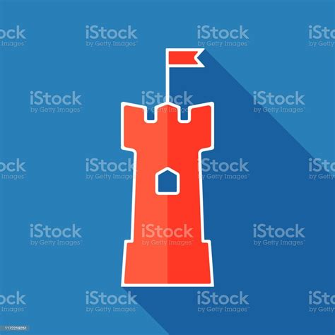Tower Flat Icon Stock Illustration Download Image Now Abstract