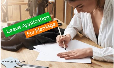 leave application for marriage format examples samples csshint a designer hub