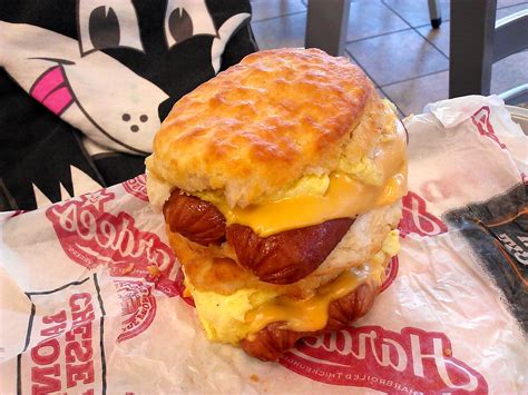 Smoked Sausage Egg And Cheese Biscuits Hardees Red Burri Flickr