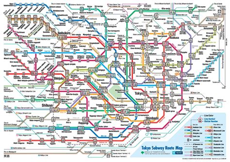 Tokyo Transport Kort Tokyo Offentlig Transport Kort Kantō Japan