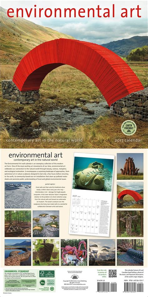 Environmental Art 2022 Wall Calendar Environmental Art Art Movement