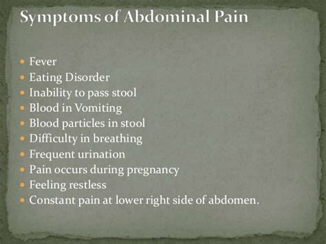 Acute Abdominal Pain Symptoms And Treatments