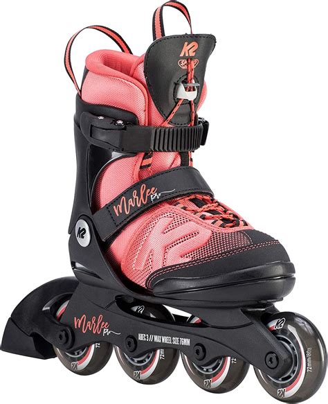 K2 Skate Youth Marlee Pro Inline Skates Blackcoral 1 5 Amazonca