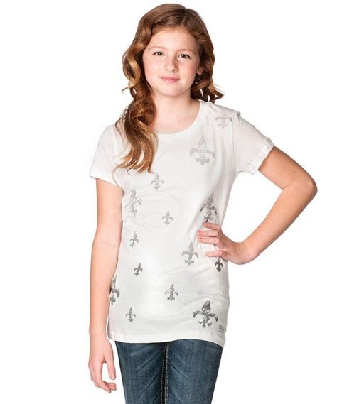 Look At This Off White Fleur De Lis Tee On Zulily For Tween Girls