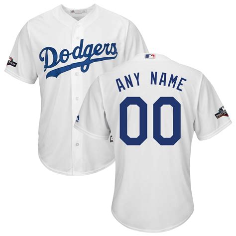 Majestic Los Angeles Dodgers White Cool Base Custom Jersey