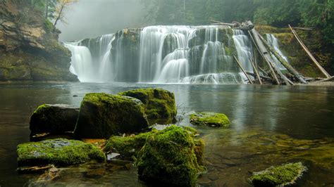 Lower Lewis River Falls Ford Pinchot National Forest Wallpaper