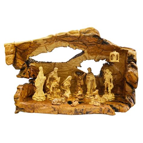 An Authentic Nativity Cave With A Fully Hand Carved Very Detailed