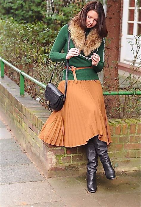 40 Amazing Winter Dresses Ideas With Boots Skirts With Boots Fashion Winter Outfits
