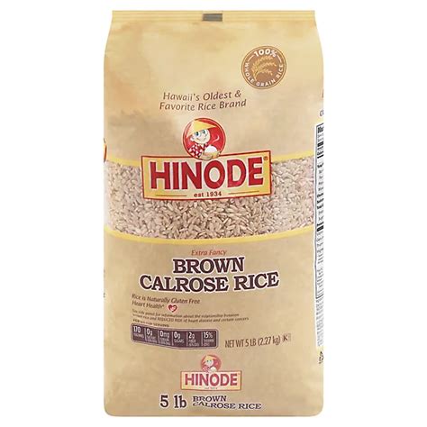 Hinode Rice Brown Calrose Medium Grain Extra Fancy 5 Lb Safeway