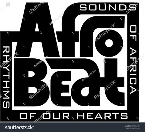 Afro Beat Text Hand Drawn Illustration เวกเตอร์สต็อก ปลอดค่าลิขสิทธิ์