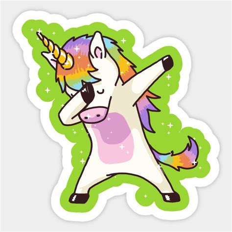 Dabbing Unicorn Shirt Dab Hip Hop Funny Magic Unicorn Sticker