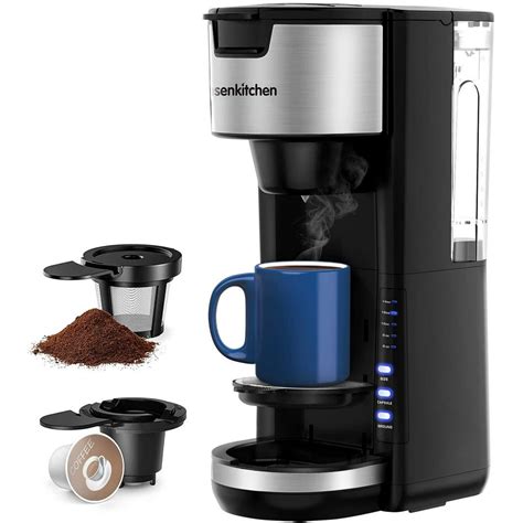 Singles Serve Coffee Makers For K Cup Pod And Coffee Ground Mini 2 In 1
