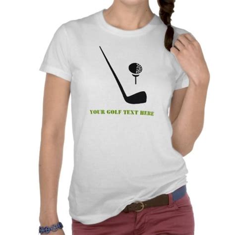 Golf Club And Ball Black Green Custom Shirts Sports Ts Custom
