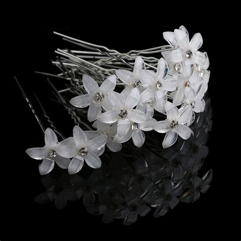 20pcset Women Crystal Rhinestone Flower Hair Pins Clips Wedding Bridal