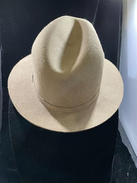 Vintage Eddie Bauer Lite Felt 100 Wool Fedora Hat Si Gem