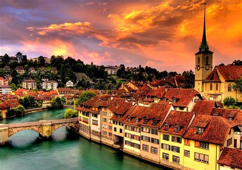 Bern Switzerland Cityscape Wallpaper And Background Image 1436x1006