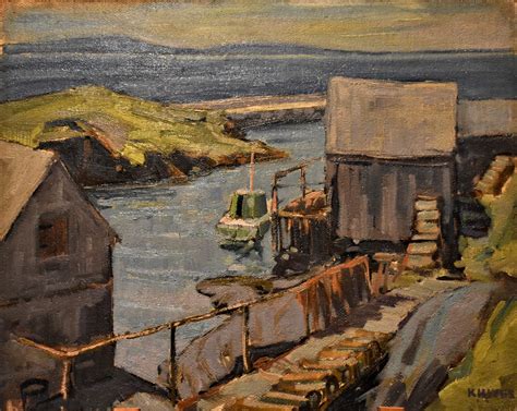 Fishermens Hut And Wharf New Brunswick Kenneth Hurst Ives Art