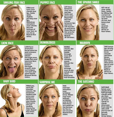 Face Yoga Exercising Your Face Muscles Tightens Tones And According To Practitioners