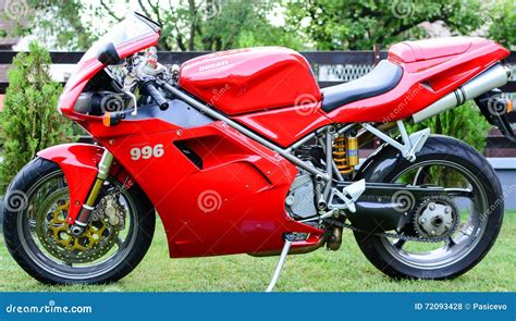 Red Ducati 996s Motorcycle Editorial Stock Photo Image Of Italian