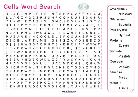 Printable Cell Word Search