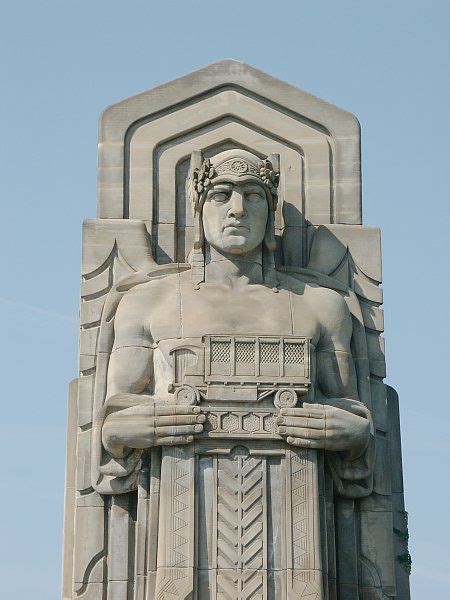 The name cleveland guardians comes from the guardians of traffic statues on hope memorial bridge which crosses the cuyahoga river near progressive field. Cleveland Ohio Carnegie Hope Bridge Guardian of Traffic ...