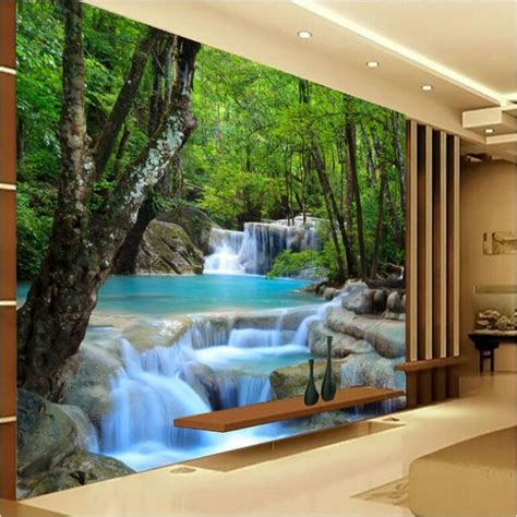 Beibehang Custom Large Scale Murals 3d High Definition Forest Rivers