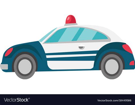 Police Car Cartoon Royalty Free Vector Image Vectorstock